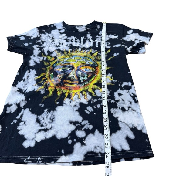 Sublime Sun Face Tie Dye T Shirt Black White Graphic Tee - Picture 5 of 5